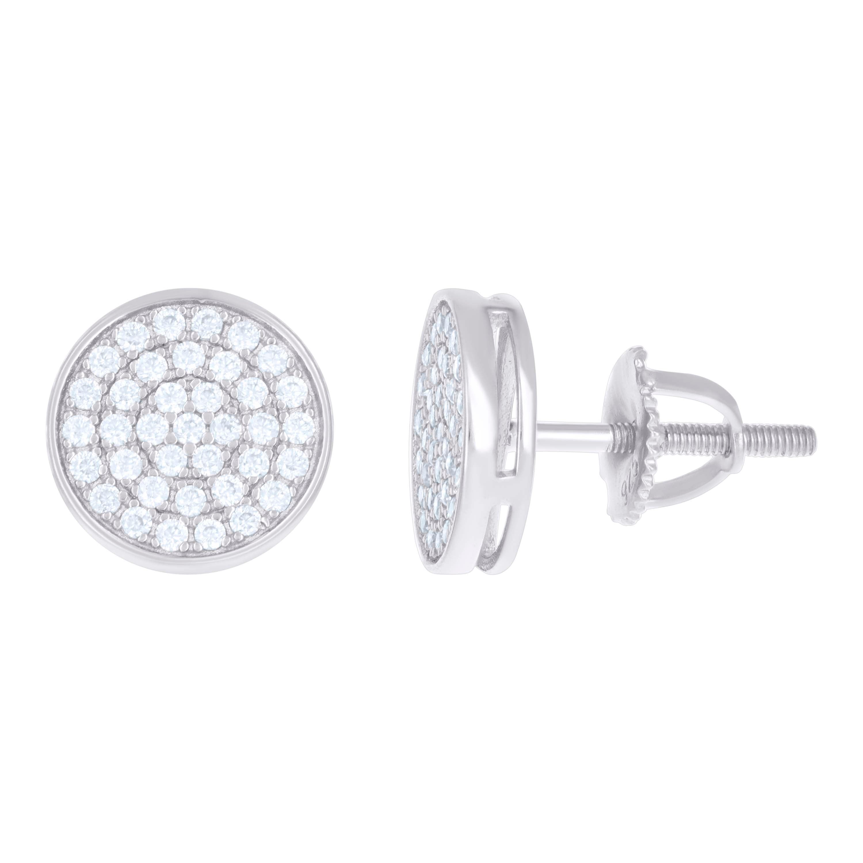 925 Sterling Silver Womens 0.64ct Moissanite Fashion Stud Earrings