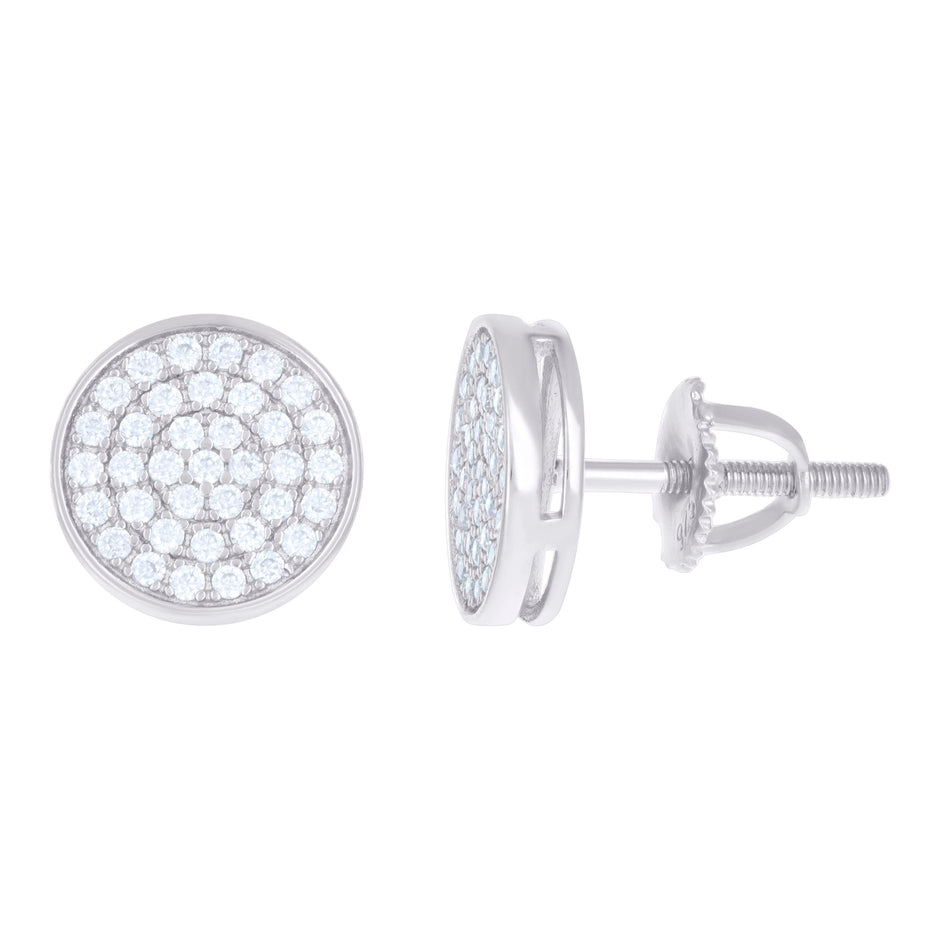 925 Sterling Silver Womens 0.64ct Moissanite Fashion Stud Earrings