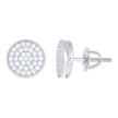 925 Sterling Silver Womens 0.64ct Moissanite Fashion Stud Earrings