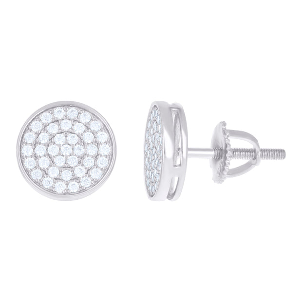 925 Sterling Silver Womens 0.64ct Moissanite Fashion Stud Earrings