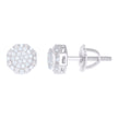 925 Sterling Silver Womens 0.22ct Moissanite Octagon Fashion Stud Earrings