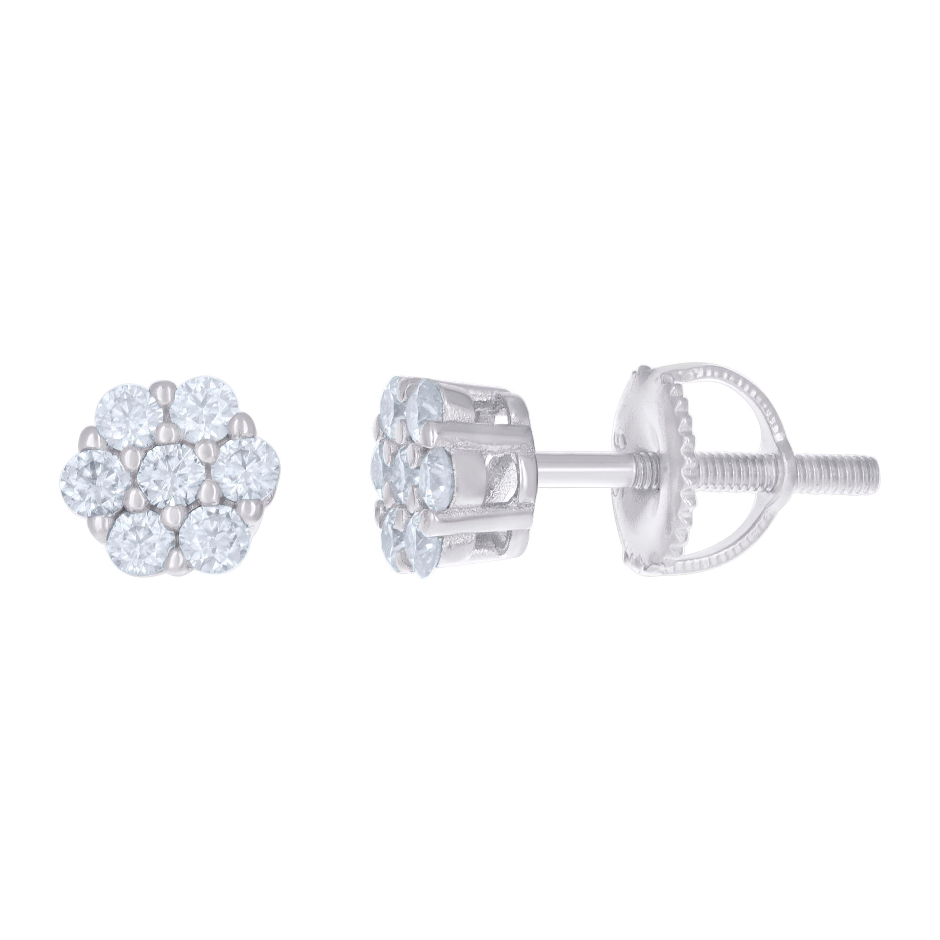 925 Sterling Silver Womens 0.31ct Moissanite Fashion Stud Earrings