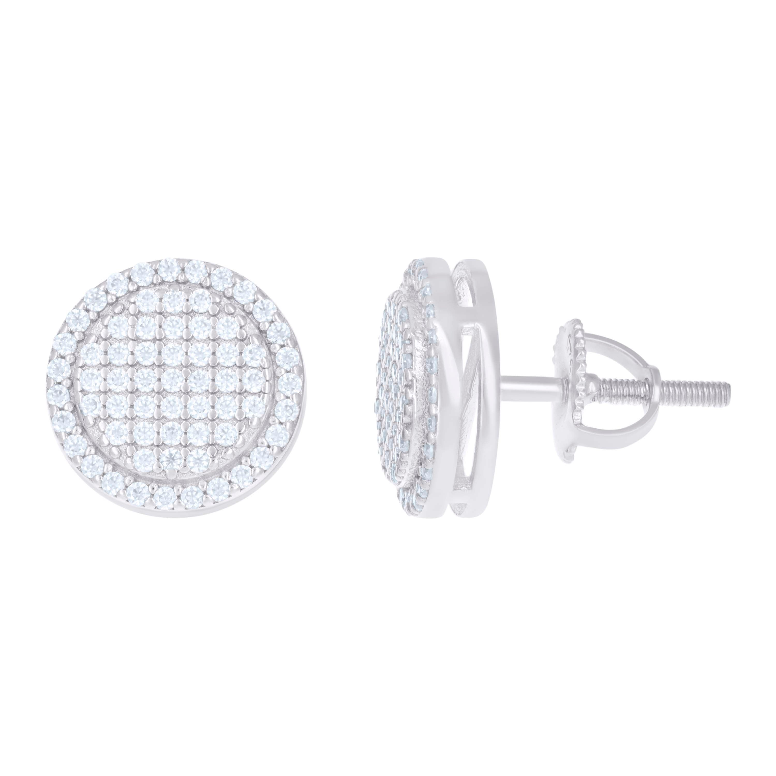 925 Sterling Silver Womens 2.8ct Moissanite Fashion Stud Earrings