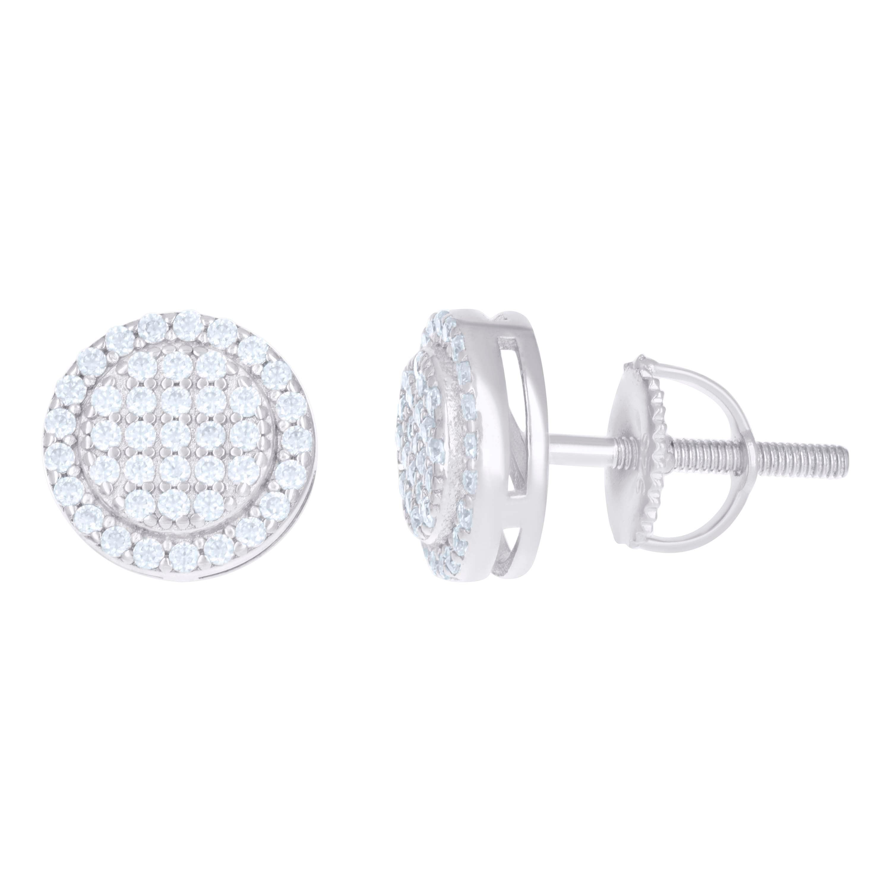 925 Sterling Silver Womens 0.42ct Moissanite Fashion Stud Earrings