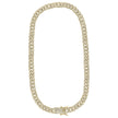 925 Sterling Silver Yellow-tone 19.84ct Moissanite 9mm Miami Cuban Chain Size 24 Inches 