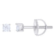 925 Sterling Silver Womens 0.20ct Moissanite 3mm Stud Earrings Screw Back