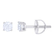 925 Sterling Silver Womens 0.60ct Moissanite 4mm Stud Earrings Screw Back