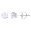 925 Sterling Silver Womens 1.00ct Moissanite 5mm Stud Earrings Screw Back