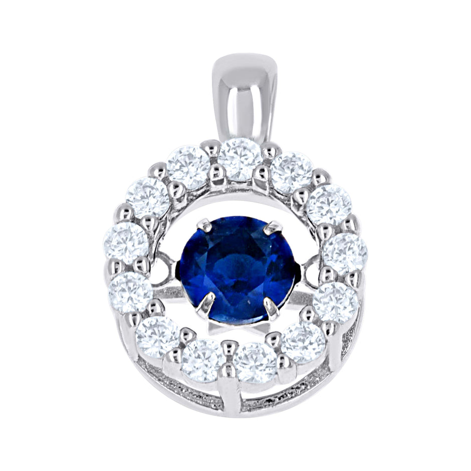 925 Sterling Silver Womens Cubic-Zirconia Flower Fashion Pendant