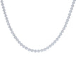 925 Sterling Silver Womens Cubic-Zirconia Flower Link Necklace