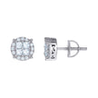 925 Sterling Silver Womens 1.41ct Moissanite Fashion Stud Earrings 