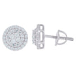 925 Sterling Silver Womens Moissanite 0.73Ct Stud Earrings 