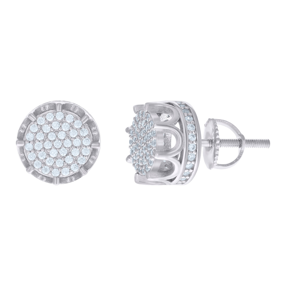 925 Sterling Silver Womens Moissanite 0.62Ct Stud Earrings 