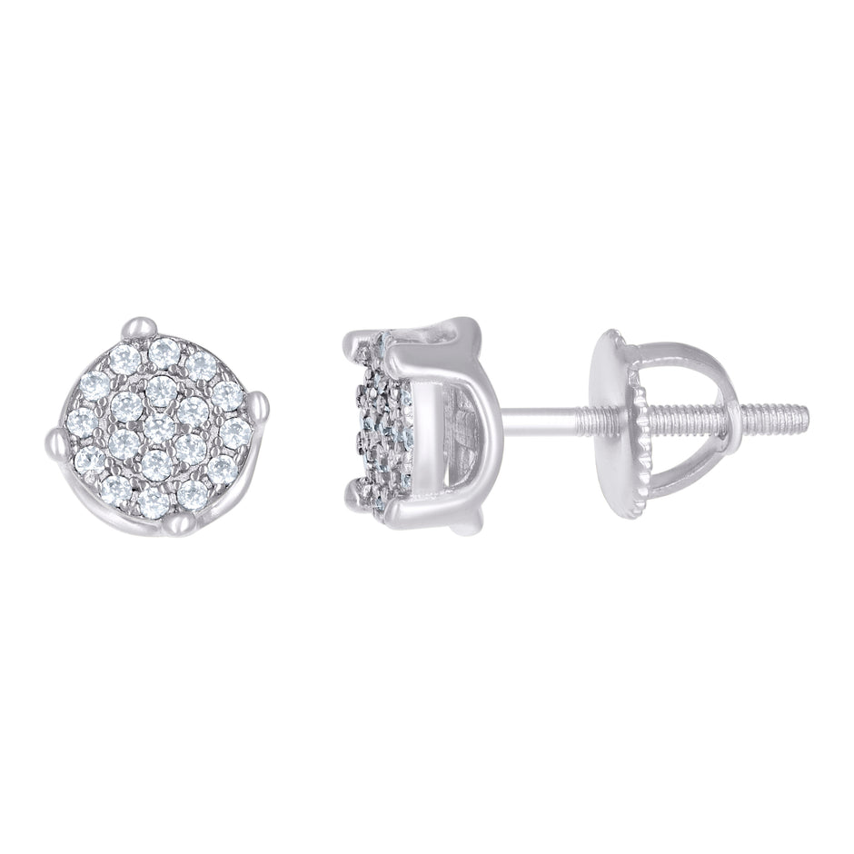 925 Sterling Silver Womens Moissanite 0.27Ct Stud Earrings 