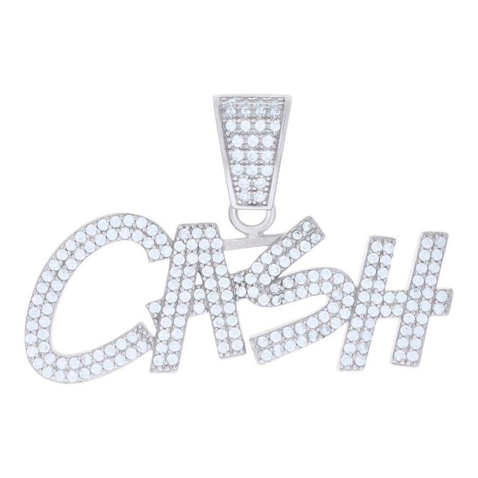 925 Sterling Silver Mens Moissanite 1.31ct Cash Currency Fashion Pendant