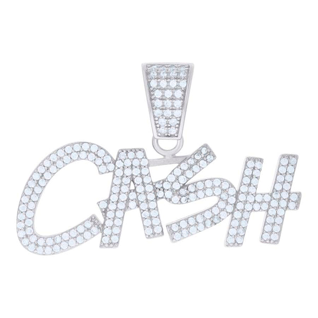 925 Sterling Silver Mens Moissanite 1.31ct Cash Currency Fashion Pendant