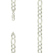 925 Sterling Silver Super Flat Figaro Chain Silver Plated 280 11mm-22