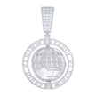 925 Sterling Silver Mens Cubic-Zirconia World Is Yours World Map Pendant 