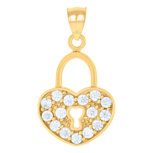 10Kt Gold Cz Pendant