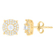 10kt Yellow Gold Womens Cubic-Zirconia Fashion Stud Earrings