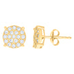 10kt Yellow Gold Womens Cubic-Zirconia Fashion Stud Earrings