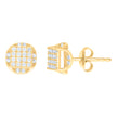 10kt Yellow Gold Womens Cubic-Zirconia Fashion Stud Earrings 