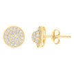 10kt Yellow Gold Womens Cubic-Zirconia Fashion Stud Earrings