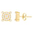 10kt Yellow Gold Womens Cubic-Zirconia Fashion Stud Earrings