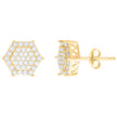 10kt Yellow Gold Womens Cubic-Zirconia Fashion Stud Earrings