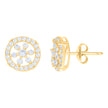 10kt Yellow Gold Womens Cubic-Zirconia Fashion Stud Earrings