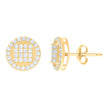 10kt Yellow Gold Womens Cubic-Zirconia Fashion Stud Earrings