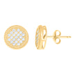 10kt Yellow Gold Womens Cubic-Zirconia Fashion Stud Earrings