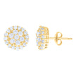 10kt Yellow Gold Womens Cubic-Zirconia Fashion Stud Earrings