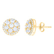 10kt Yellow Gold Womens Cubic-Zirconia Fashion Stud Earrings