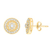 10kt Yellow Gold Womens Cubic-Zirconia Fashion Stud Earrings 