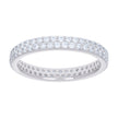 925 Sterling Silver Womens Cubic-Zirconia Wedding Band Ring Size 10