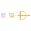 10kt Yellow Gold Unisex Moissanite 0.20ct Solitaire Stud Earrings