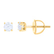 10kt Yellow Gold Unisex Moissanite 0.60ct Solitaire Stud Earrings