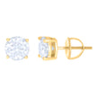 10kt Yellow Gold Unisex Moissanite 1.60ct Solitaire Stud Earrings