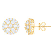 10kt Yellow Gold Womens Moissanite 1.462ct Fashion Stud Earrings