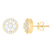 10kt Yellow Gold Womens Moissanite 1.106ct Fashion Stud Earrings