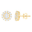 10kt Yellow Gold Womens Moissanite 1.32ct Fashion Stud Earrings