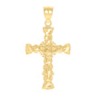 10kt Yellow Gold Womens Crucifix Cross Religious Charm Pendant