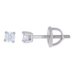 14Kt White Gold Womens 3mm 0.20ct Moissanite Stud Earrings