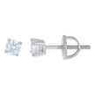 14Kt White Gold Womens 4mm 0.60ct Moissanite Stud Earrings