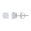 14Kt White Gold Womens 6mm 1.60ct Moissanite Stud Earrings