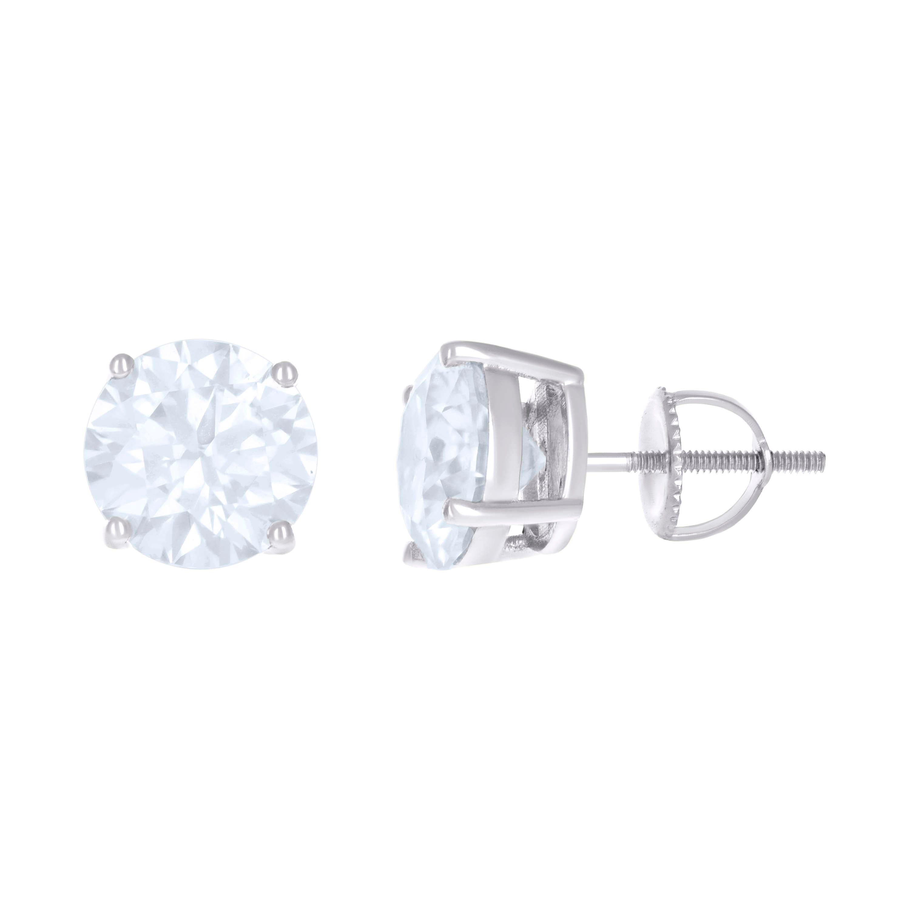 925 Sterling Silver Womens 5.2ct Moissanite Fashion Stud Earrings 