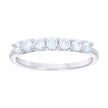 925 Sterling Silver Womens Cubic-Zirconia Single Row CZ Wedding Band Ring Size 7 - SLV-128595