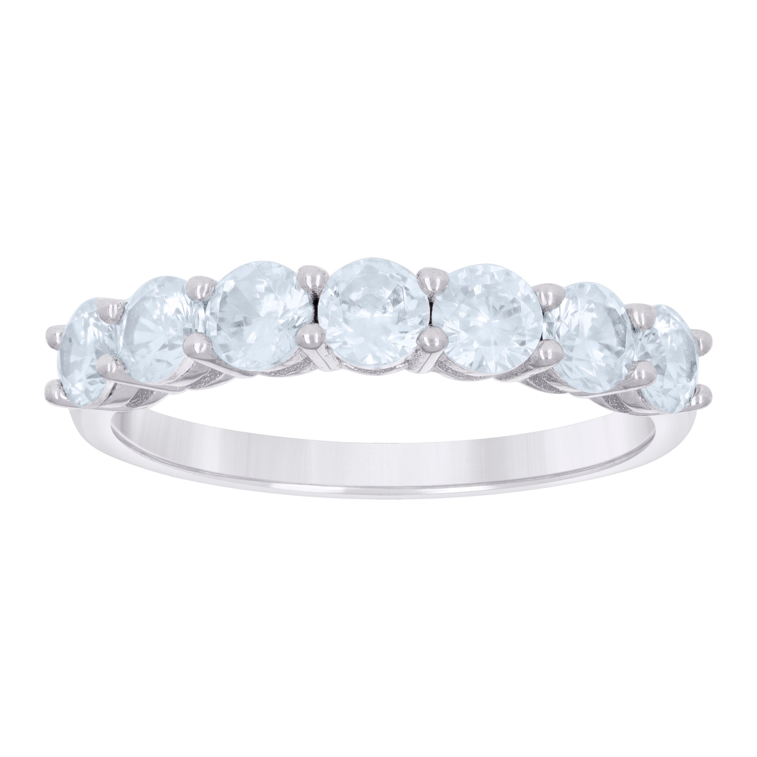 925 Sterling Silver Womens Cubic-Zirconia Single Row CZ Wedding Band Ring Size 9 - SLV-128607