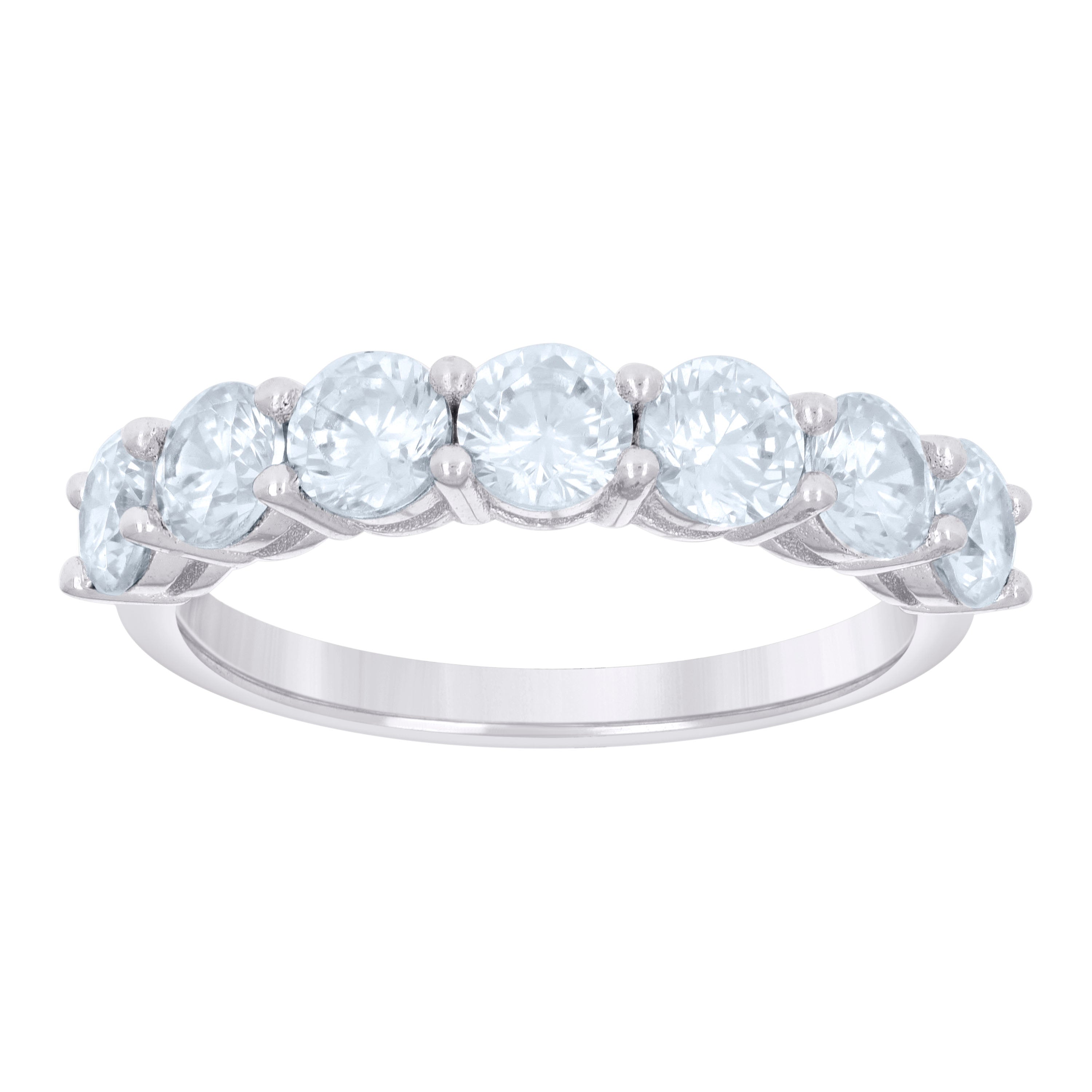 925 Sterling Silver Womens Cubic-Zirconia Single Row CZ Wedding Band Ring Size 9 - SLV-128613